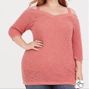 NWT Torrid Blush Knit Tunic Sweater XL